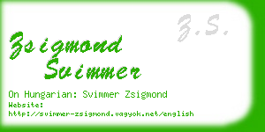 zsigmond svimmer business card